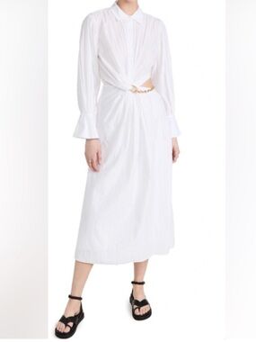 Jonathan Simkhai Fraya Long
Sleeve Plissé Maxi Shirtdress